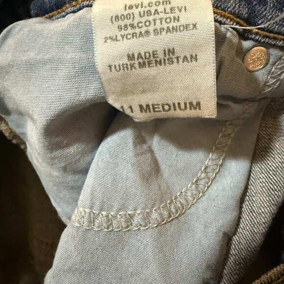 Levis Too Superlow 524 Jeans Women's Size 11 M Straight Leg Low Rise - HEMMED - Picture 5 of 7